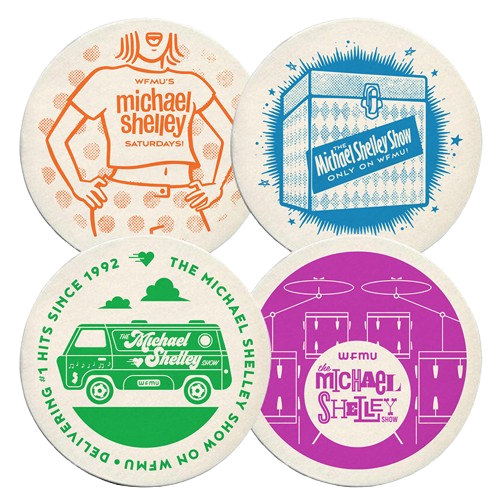 Awesome Michael Shelley WFMU 91.1fm Radio Show beverage coasters